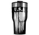 WraptorSkinz Skin Wrap compatible with 2017 and newer RTIC Tumblers 30oz Brushed USA American Flag USA (TUMBLER NOT INCLUDED)