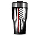 WraptorSkinz Skin Wrap compatible with 2017 and newer RTIC Tumblers 30oz Brushed USA American Flag Red Line (TUMBLER NOT INCLUDED)