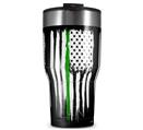 WraptorSkinz Skin Wrap compatible with 2017 and newer RTIC Tumblers 30oz Brushed USA American Flag Green Line (TUMBLER NOT INCLUDED)