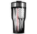 WraptorSkinz Skin Wrap compatible with 2017 and newer RTIC Tumblers 30oz Brushed USA American Flag Pink Line (TUMBLER NOT INCLUDED)