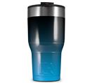 WraptorSkinz Skin Wrap compatible with 2017 and newer RTIC Tumblers 30oz Smooth Fades Neon Blue Black (TUMBLER NOT INCLUDED)