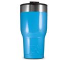 WraptorSkinz Skin Wrap compatible with 2017 and newer RTIC Tumblers 30oz Solids Collection Blue Neon (TUMBLER NOT INCLUDED)