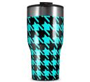 WraptorSkinz Skin Wrap compatible with 2017 and newer RTIC Tumblers 30oz Houndstooth Neon Teal on Black (TUMBLER NOT INCLUDED)