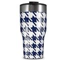 WraptorSkinz Skin Wrap compatible with 2017 and newer RTIC Tumblers 30oz Houndstooth Navy Blue (TUMBLER NOT INCLUDED)