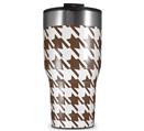 WraptorSkinz Skin Wrap compatible with 2017 and newer RTIC Tumblers 30oz Houndstooth Chocolate Brown (TUMBLER NOT INCLUDED)