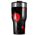 WraptorSkinz Skin Wrap compatible with 2017 and newer RTIC Tumblers 30oz Lots of Dots Red on Black (TUMBLER NOT INCLUDED)