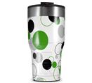 WraptorSkinz Skin Wrap compatible with 2017 and newer RTIC Tumblers 30oz Lots of Dots Green on White (TUMBLER NOT INCLUDED)