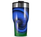 WraptorSkinz Skin Wrap compatible with 2017 and newer RTIC Tumblers 30oz Alecias Swirl 01 Blue (TUMBLER NOT INCLUDED)