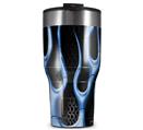 WraptorSkinz Skin Wrap compatible with 2017 and newer RTIC Tumblers 30oz Metal Flames Blue (TUMBLER NOT INCLUDED)