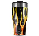 WraptorSkinz Skin Wrap compatible with 2017 and newer RTIC Tumblers 30oz Metal Flames (TUMBLER NOT INCLUDED)