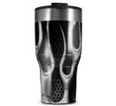 WraptorSkinz Skin Wrap compatible with 2017 and newer RTIC Tumblers 30oz Metal Flames Chrome (TUMBLER NOT INCLUDED)