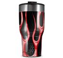 WraptorSkinz Skin Wrap compatible with 2017 and newer RTIC Tumblers 30oz Metal Flames Red (TUMBLER NOT INCLUDED)