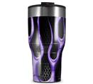 WraptorSkinz Skin Wrap compatible with 2017 and newer RTIC Tumblers 30oz Metal Flames Purple (TUMBLER NOT INCLUDED)