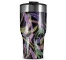 WraptorSkinz Skin Wrap compatible with 2017 and newer RTIC Tumblers 30oz Neon Swoosh on Black (TUMBLER NOT INCLUDED)