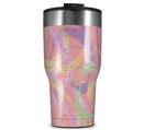 WraptorSkinz Skin Wrap compatible with 2017 and newer RTIC Tumblers 30oz Neon Swoosh on Pink (TUMBLER NOT INCLUDED)