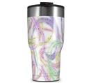 WraptorSkinz Skin Wrap compatible with 2017 and newer RTIC Tumblers 30oz Neon Swoosh on White (TUMBLER NOT INCLUDED)