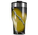 WraptorSkinz Skin Wrap compatible with 2017 and newer RTIC Tumblers 30oz Barbwire Heart Yellow (TUMBLER NOT INCLUDED)