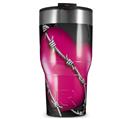 WraptorSkinz Skin Wrap compatible with 2017 and newer RTIC Tumblers 30oz Barbwire Heart Hot Pink (TUMBLER NOT INCLUDED)
