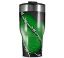 WraptorSkinz Skin Wrap compatible with 2017 and newer RTIC Tumblers 30oz Barbwire Heart Green (TUMBLER NOT INCLUDED)