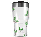WraptorSkinz Skin Wrap compatible with 2017 and newer RTIC Tumblers 30oz Christmas Holly Leaves on White (TUMBLER NOT INCLUDED)