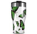 WraptorSkinz Skin Wrap compatible with 2017 and newer RTIC Tumblers 30oz Butterflies Green (TUMBLER NOT INCLUDED)