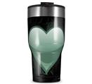 WraptorSkinz Skin Wrap compatible with 2017 and newer RTIC Tumblers 30oz Glass Heart Grunge Seafoam Green (TUMBLER NOT INCLUDED)