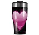 WraptorSkinz Skin Wrap compatible with 2017 and newer RTIC Tumblers 30oz Glass Heart Grunge Hot Pink (TUMBLER NOT INCLUDED)