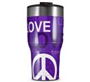 WraptorSkinz Skin Wrap compatible with 2017 and newer RTIC Tumblers 30oz Love and Peace Purple (TUMBLER NOT INCLUDED)
