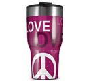 WraptorSkinz Skin Wrap compatible with 2017 and newer RTIC Tumblers 30oz Love and Peace Hot Pink (TUMBLER NOT INCLUDED)