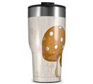 WraptorSkinz Skin Wrap compatible with 2017 and newer RTIC Tumblers 30oz Mushrooms Orange (TUMBLER NOT INCLUDED)