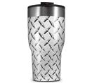 WraptorSkinz Skin Wrap compatible with 2017 and newer RTIC Tumblers 30oz Diamond Plate Metal (TUMBLER NOT INCLUDED)