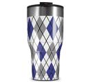 WraptorSkinz Skin Wrap compatible with 2017 and newer RTIC Tumblers 30oz Argyle Blue and Gray (TUMBLER NOT INCLUDED)