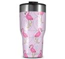 WraptorSkinz Skin Wrap compatible with 2017 and newer RTIC Tumblers 30oz Flamingos on Pink (TUMBLER NOT INCLUDED)