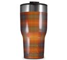 WraptorSkinz Skin Wrap compatible with 2017 and newer RTIC Tumblers 30oz Plaid Pumpkin Orange (TUMBLER NOT INCLUDED)