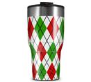 WraptorSkinz Skin Wrap compatible with 2017 and newer RTIC Tumblers 30oz Argyle Red and Green (TUMBLER NOT INCLUDED)