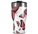 WraptorSkinz Skin Wrap compatible with 2017 and newer RTIC Tumblers 30oz Butterflies Pink (TUMBLER NOT INCLUDED)