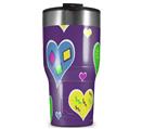 WraptorSkinz Skin Wrap compatible with 2017 and newer RTIC Tumblers 30oz Crazy Hearts (TUMBLER NOT INCLUDED)