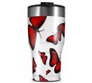 WraptorSkinz Skin Wrap compatible with 2017 and newer RTIC Tumblers 30oz Butterflies Red (TUMBLER NOT INCLUDED)
