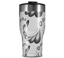 WraptorSkinz Skin Wrap compatible with 2017 and newer RTIC Tumblers 30oz Petals Gray (TUMBLER NOT INCLUDED)