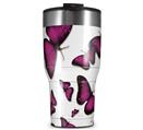 WraptorSkinz Skin Wrap compatible with 2017 and newer RTIC Tumblers 30oz Butterflies Purple (TUMBLER NOT INCLUDED)