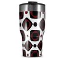 WraptorSkinz Skin Wrap compatible with 2017 and newer RTIC Tumblers 30oz Red And Black Squared (TUMBLER NOT INCLUDED)