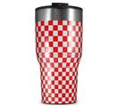 WraptorSkinz Skin Wrap compatible with 2017 and newer RTIC Tumblers 30oz Checkered Canvas Red and White (TUMBLER NOT INCLUDED)