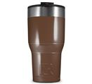 WraptorSkinz Skin Wrap compatible with 2017 and newer RTIC Tumblers 30oz Solids Collection Chocolate Brown (TUMBLER NOT INCLUDED)