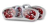Decal Style Vinyl Skin Wrap 2 Pack for Nooz Glasses Rectangle Case WraptorCamo Digital Camo Red  (NOOZ NOT INCLUDED)