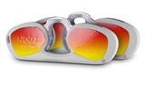 Decal Style Vinyl Skin Wrap 2 Pack for Nooz Glasses Rectangle Case Smooth Fades Yellow Red  (NOOZ NOT INCLUDED)
