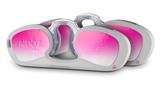 Decal Style Vinyl Skin Wrap 2 Pack for Nooz Glasses Rectangle Case Smooth Fades White Hot Pink  (NOOZ NOT INCLUDED)