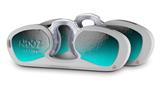 Decal Style Vinyl Skin Wrap 2 Pack for Nooz Glasses Rectangle Case Smooth Fades Neon Teal Black  (NOOZ NOT INCLUDED)
