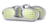 Decal Style Vinyl Skin Wrap 2 Pack for Nooz Glasses Rectangle Case Houndstooth Sage Green (NOOZ NOT INCLUDED)