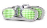 Decal Style Vinyl Skin Wrap 2 Pack for Nooz Glasses Rectangle Case Houndstooth Neon Lime Green (NOOZ NOT INCLUDED)