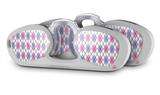 Decal Style Vinyl Skin Wrap 2 Pack for Nooz Glasses Rectangle Case Argyle Pink and Blue  (NOOZ NOT INCLUDED)